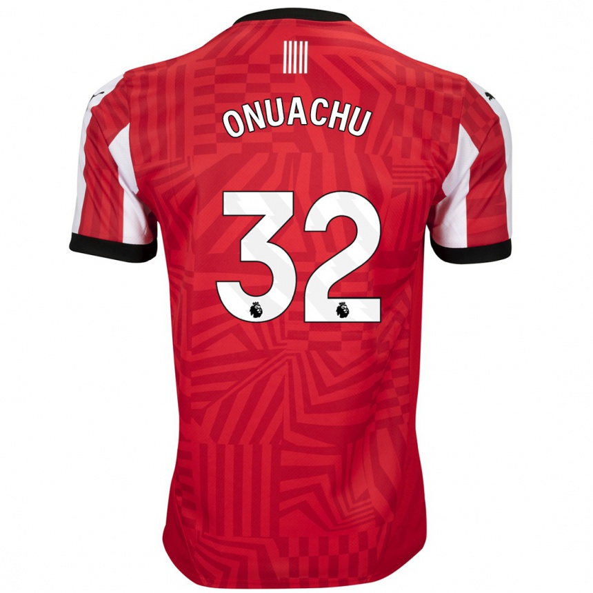 Vyrai Paul Onuachu #32 Raudona Balta Namų Marškinėliai 2024/25 T-Shirt