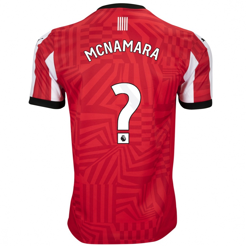 Vyrai Josh Mcnamara #0 Raudona Balta Namų Marškinėliai 2024/25 T-Shirt