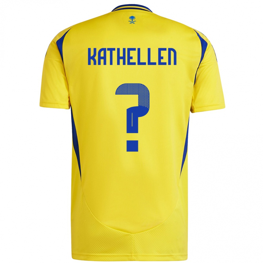 Vyrai Kathellen #0 Geltona Mėlyna Namų Marškinėliai 2024/25 T-Shirt