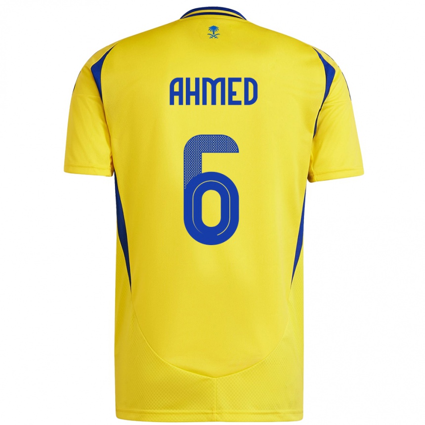 Vyrai Aseel Ahmed #6 Geltona Mėlyna Namų Marškinėliai 2024/25 T-Shirt