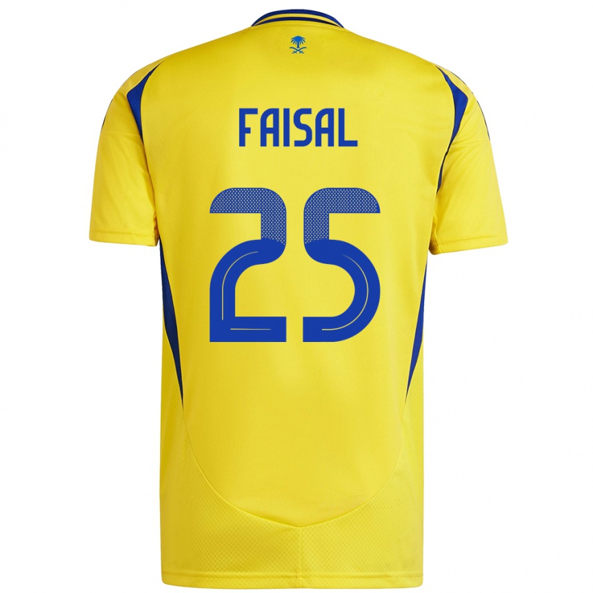 Vyrai Samira Faisal #25 Geltona Mėlyna Namų Marškinėliai 2024/25 T-Shirt