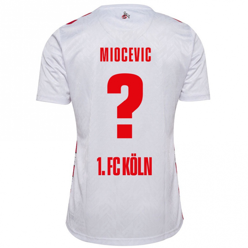 Vyrai Gabriel Miocevic #0 Balta Raudona Namų Marškinėliai 2024/25 T-Shirt