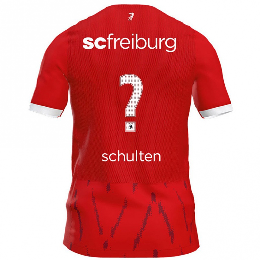 Vyrai Luca Schulten #0 Raudona Namų Marškinėliai 2024/25 T-Shirt