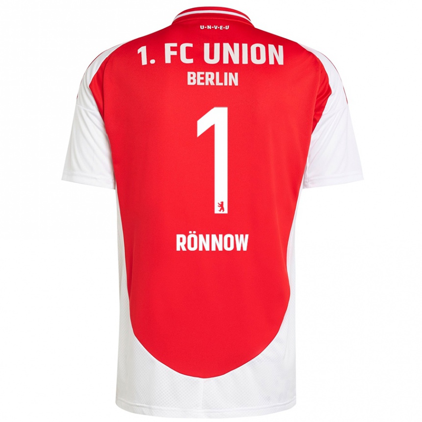 Vyrai Frederik Rönnow #1 Raudona Balta Namų Marškinėliai 2024/25 T-Shirt