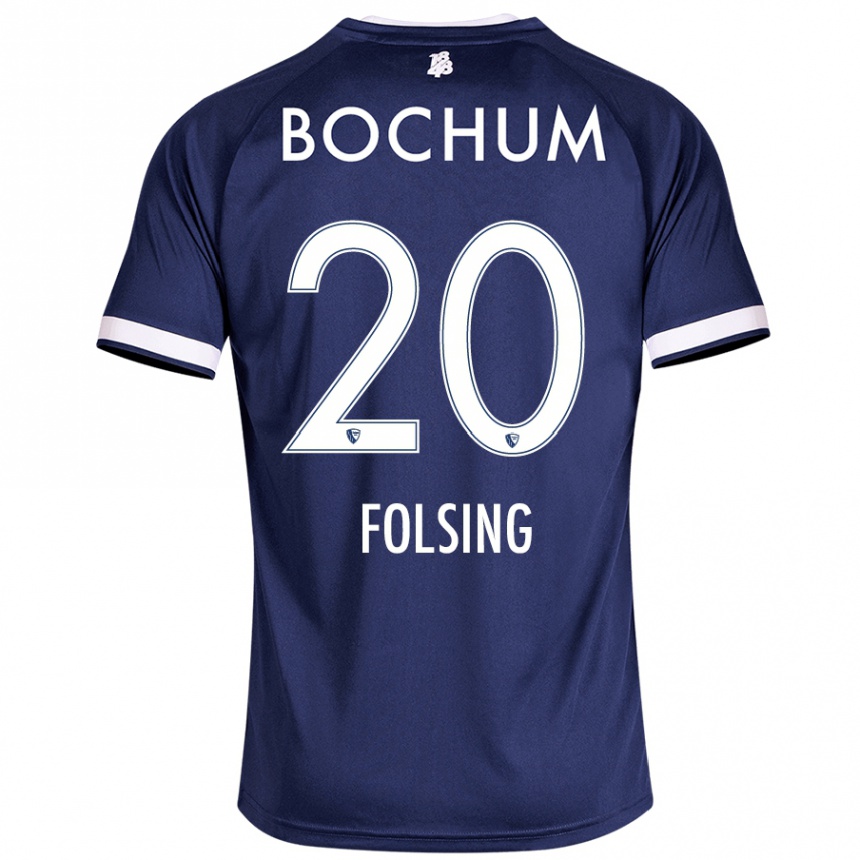 Vyrai Amelie Fölsing #20 Tamsiai Mėlyna Namų Marškinėliai 2024/25 T-Shirt