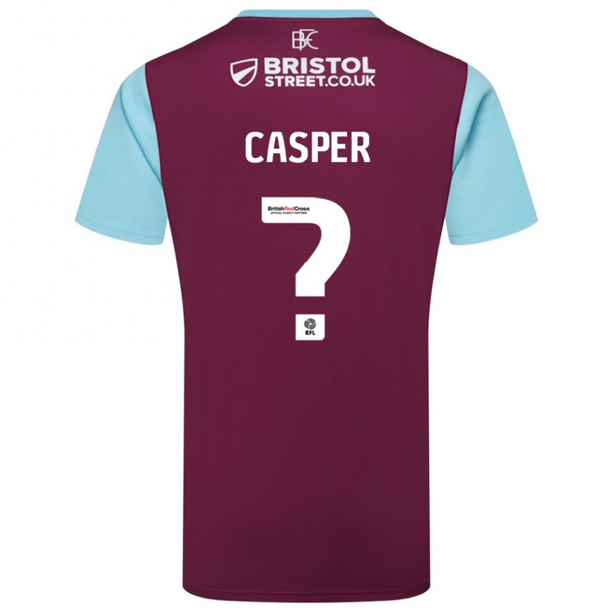 Vyrai Charlie Casper #0 Burgundijos Dangaus Mėlynas Namų Marškinėliai 2024/25 T-Shirt