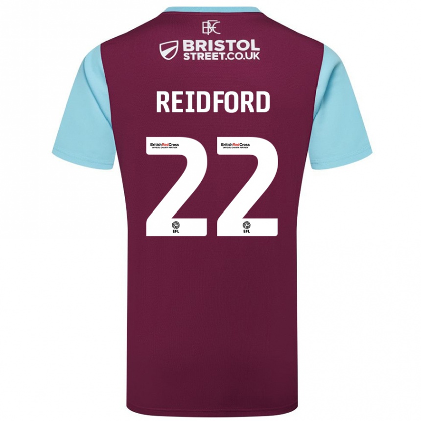 Vyrai Isabella Reidford #22 Burgundijos Dangaus Mėlynas Namų Marškinėliai 2024/25 T-Shirt