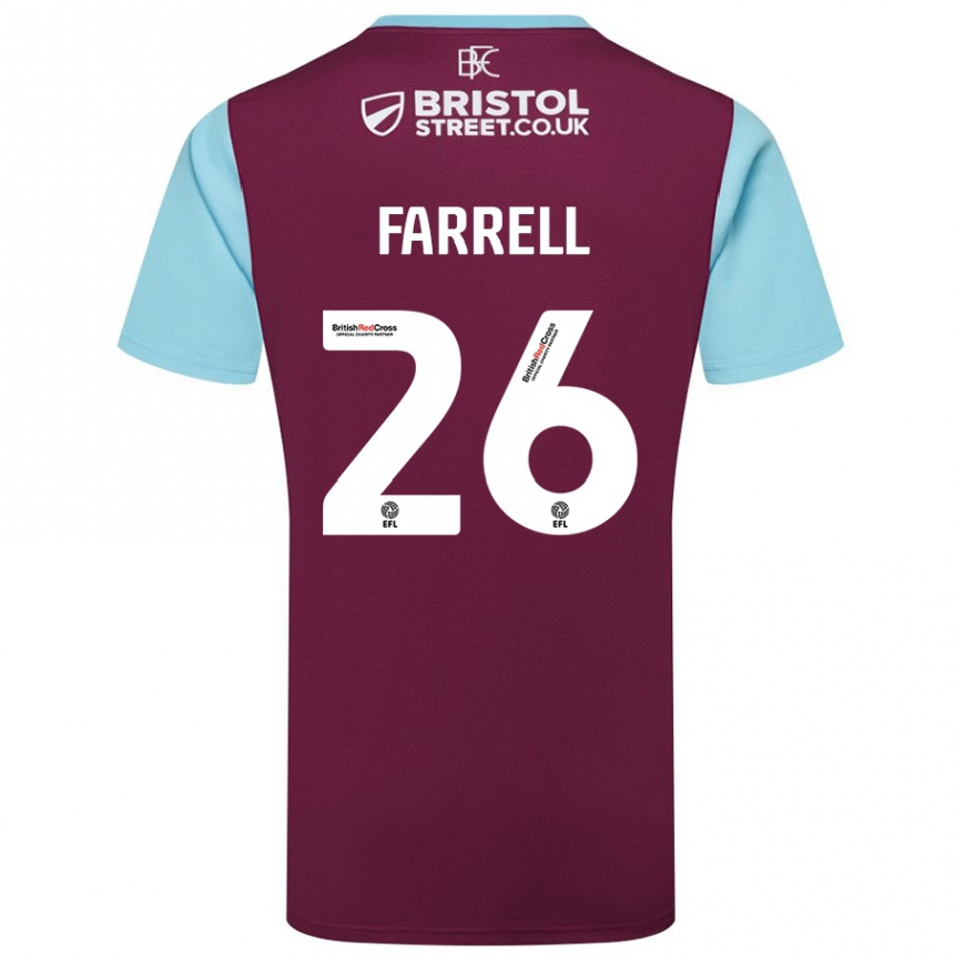 Vyrai Lucy Farrell #26 Burgundijos Dangaus Mėlynas Namų Marškinėliai 2024/25 T-Shirt