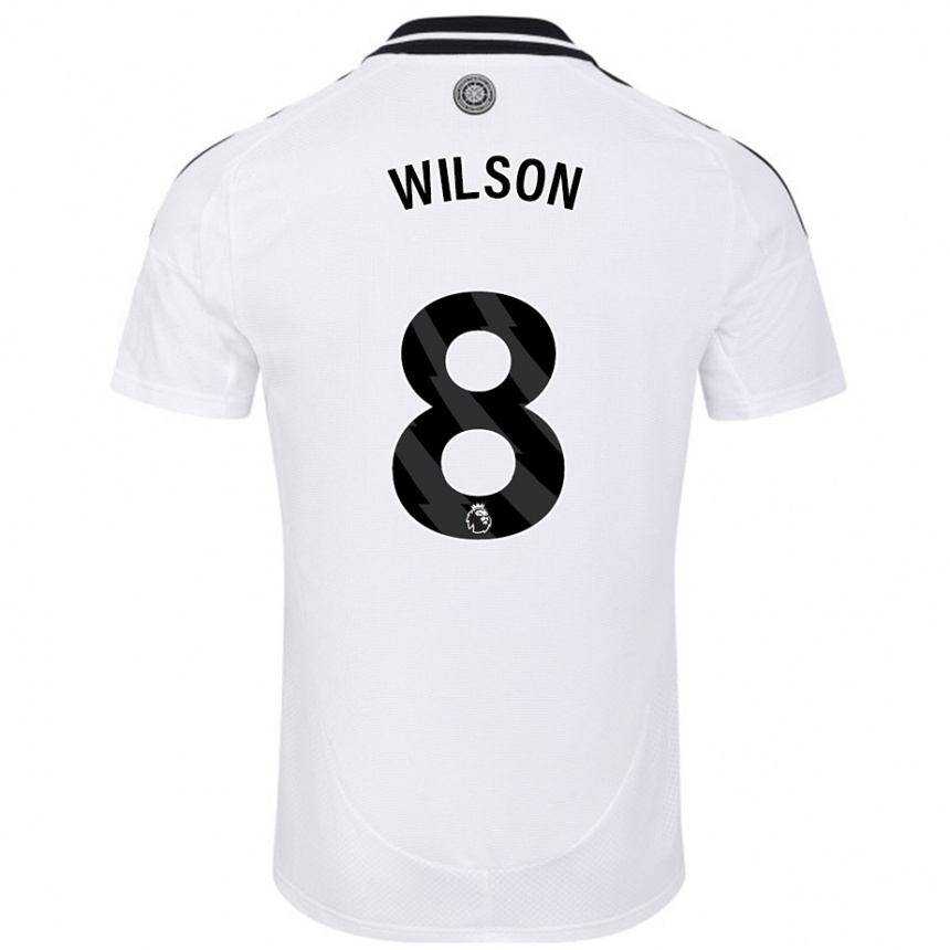 Vyrai Harry Wilson #8 Baltas Namų Marškinėliai 2024/25 T-Shirt