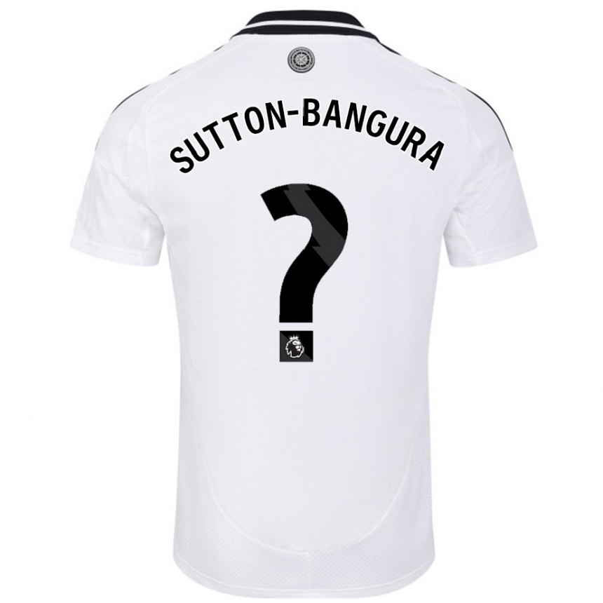 Vyrai William Sutton-Bangura #0 Baltas Namų Marškinėliai 2024/25 T-Shirt