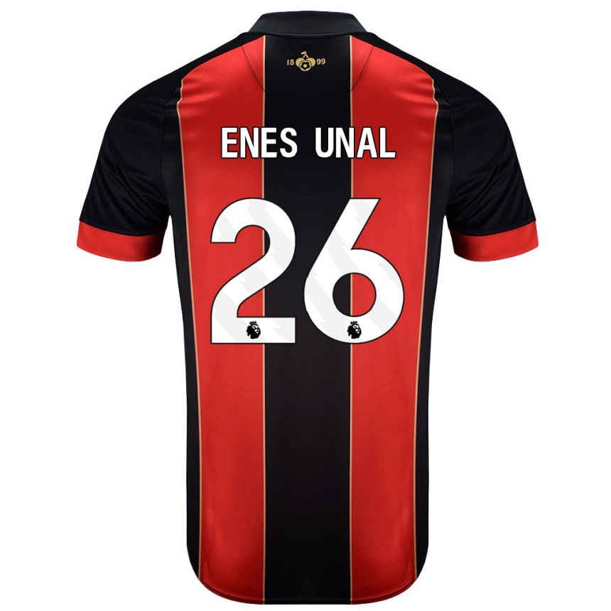 Vyrai Enes Ünal #26 Raudona Juoda Namų Marškinėliai 2024/25 T-Shirt