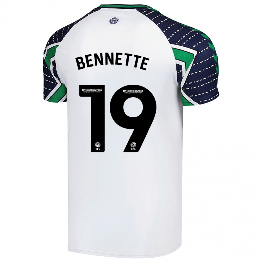 Vyrai Jewison Bennette #19 Baltas Išvykos Marškinėliai 2024/25 T-Shirt