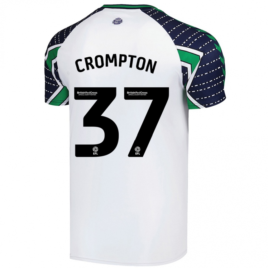 Vyrai Ben Crompton #37 Baltas Išvykos Marškinėliai 2024/25 T-Shirt