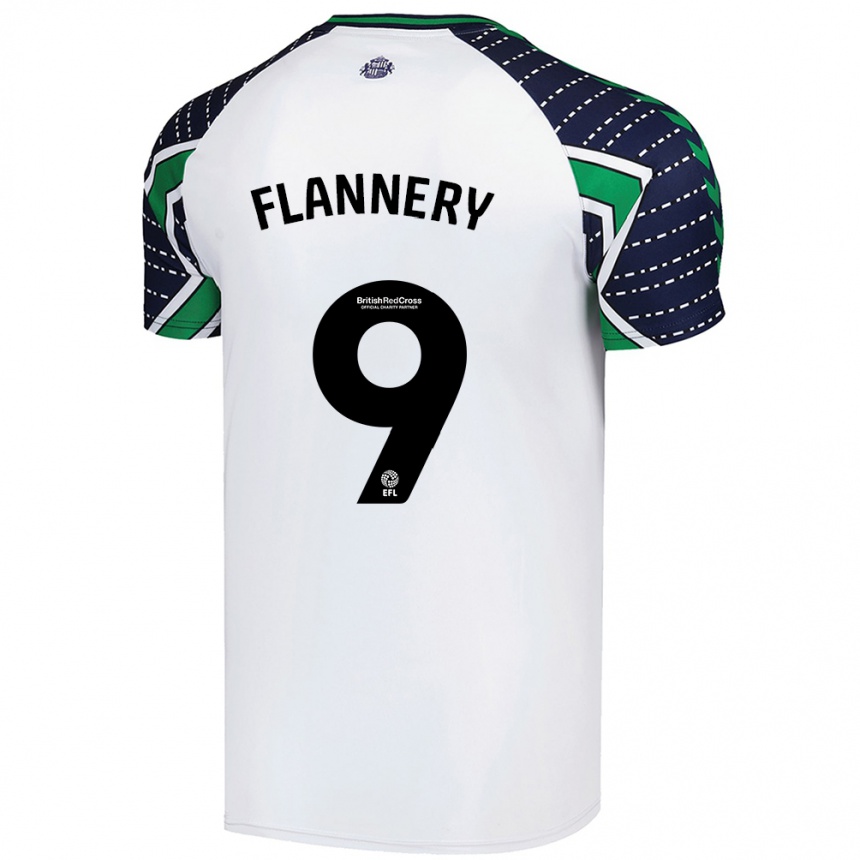 Vyrai Keira Flannery #9 Baltas Išvykos Marškinėliai 2024/25 T-Shirt