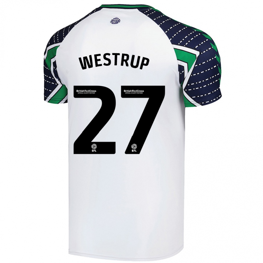 Vyrai Brianna Westrup #27 Baltas Išvykos Marškinėliai 2024/25 T-Shirt