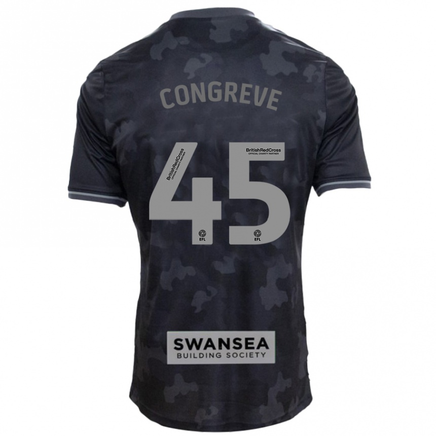 Vyrai Cameron Congreve #45 Juoda Išvykos Marškinėliai 2024/25 T-Shirt