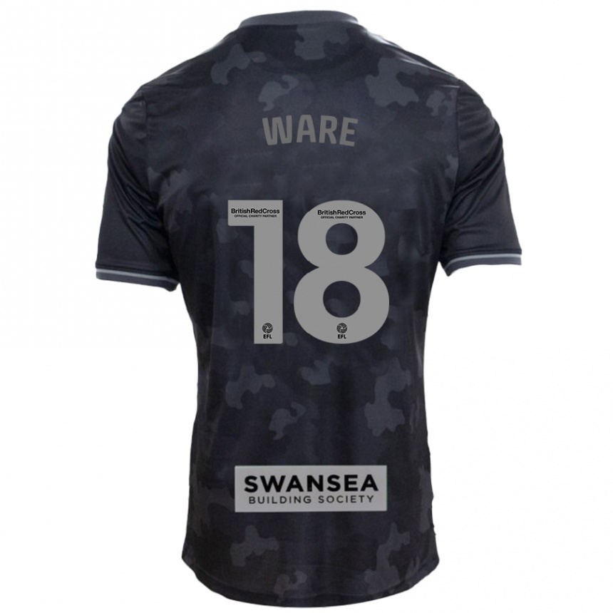 Vyrai Phoebe Ware #18 Juoda Išvykos Marškinėliai 2024/25 T-Shirt