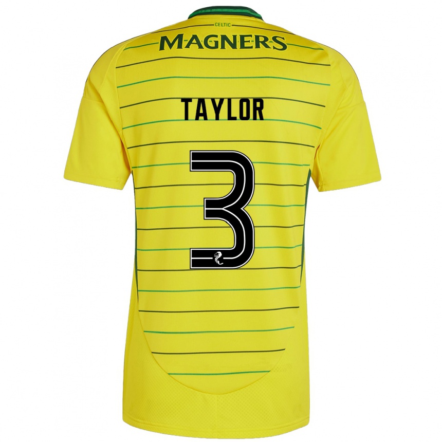 Vyrai Greg Taylor #3 Geltona Išvykos Marškinėliai 2024/25 T-Shirt