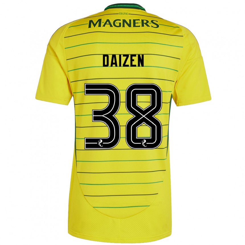 Vyrai Daizen Maeda #38 Geltona Išvykos Marškinėliai 2024/25 T-Shirt