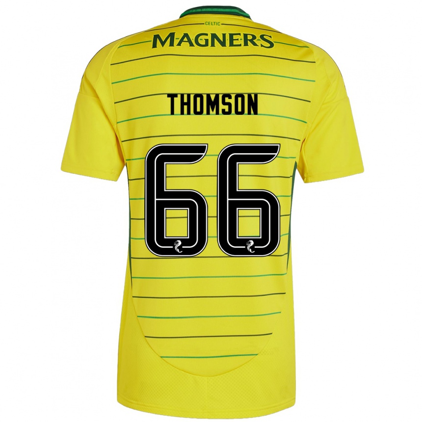 Vyrai Corey Thomson #66 Geltona Išvykos Marškinėliai 2024/25 T-Shirt