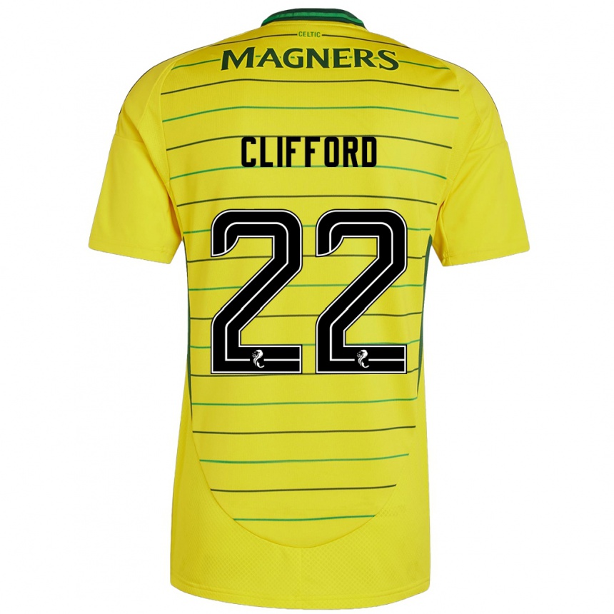 Vyrai Lucy Ashworth-Clifford #22 Geltona Išvykos Marškinėliai 2024/25 T-Shirt