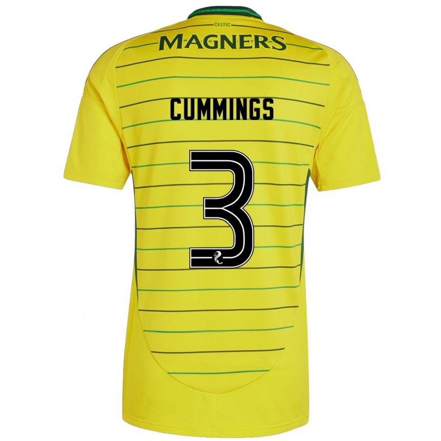 Vyrai Sydney Cummings #3 Geltona Išvykos Marškinėliai 2024/25 T-Shirt