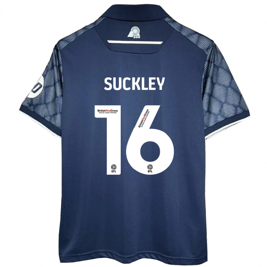 Vyrai Ava Suckley #16 Juoda Išvykos Marškinėliai 2024/25 T-Shirt