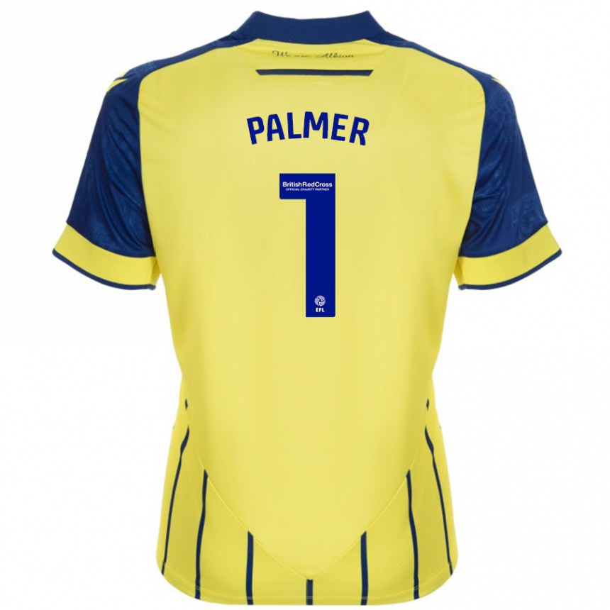 Vyrai Alex Palmer #1 Geltona Mėlyna Išvykos Marškinėliai 2024/25 T-Shirt