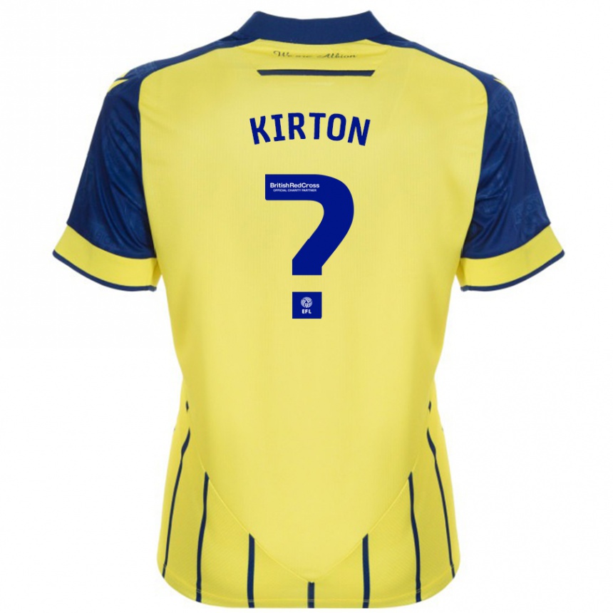 Vyrai Archie Kirton #0 Geltona Mėlyna Išvykos Marškinėliai 2024/25 T-Shirt