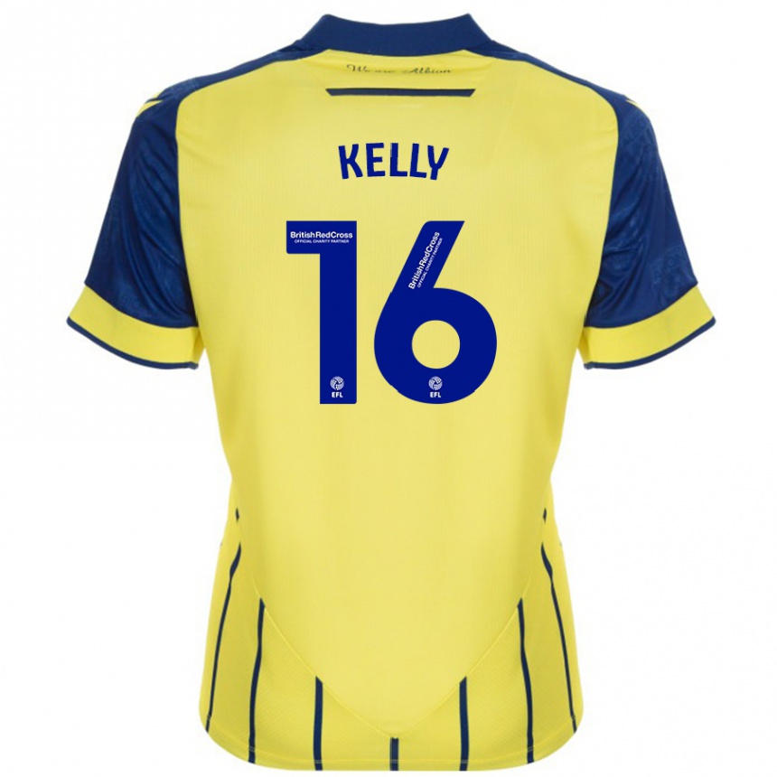 Vyrai Martin Kelly #16 Geltona Mėlyna Išvykos Marškinėliai 2024/25 T-Shirt