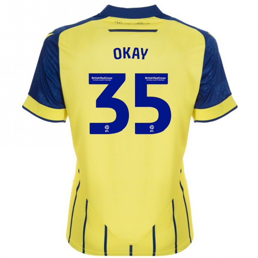 Vyrai Okay Yokuşlu #35 Geltona Mėlyna Išvykos Marškinėliai 2024/25 T-Shirt