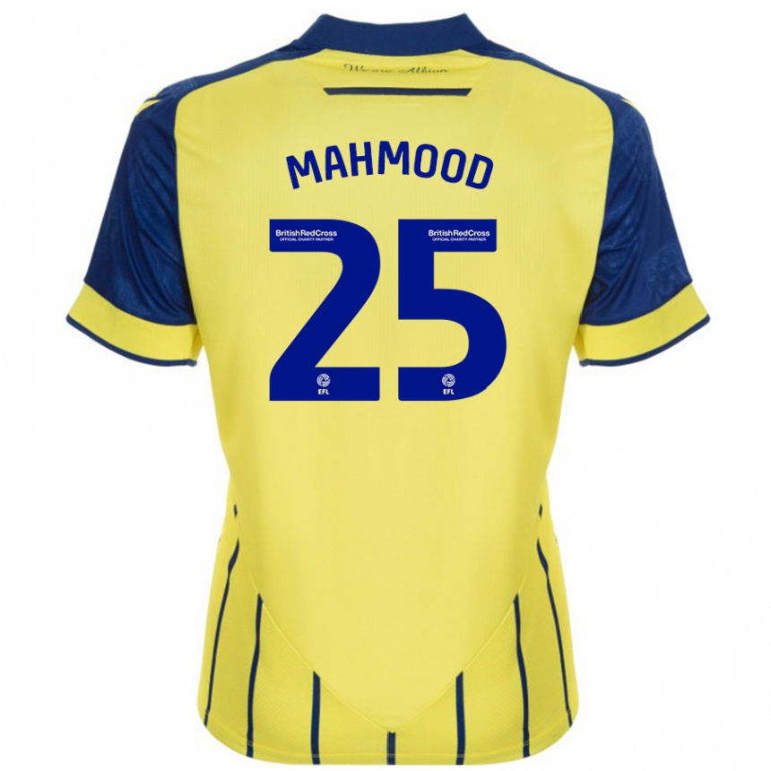 Vyrai Mahmood #25 Geltona Mėlyna Išvykos Marškinėliai 2024/25 T-Shirt