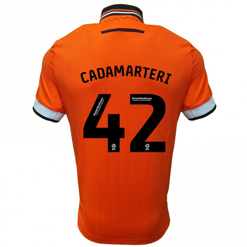 Vyrai Bailey Cadamarteri #42 Oranžinė Balta Išvykos Marškinėliai 2024/25 T-Shirt