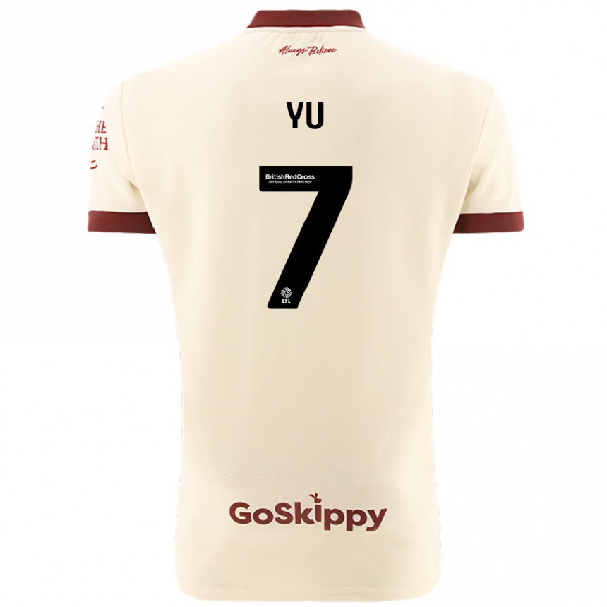 Vyrai Yu Hirakawa #7 Kreminė Balta Išvykos Marškinėliai 2024/25 T-Shirt