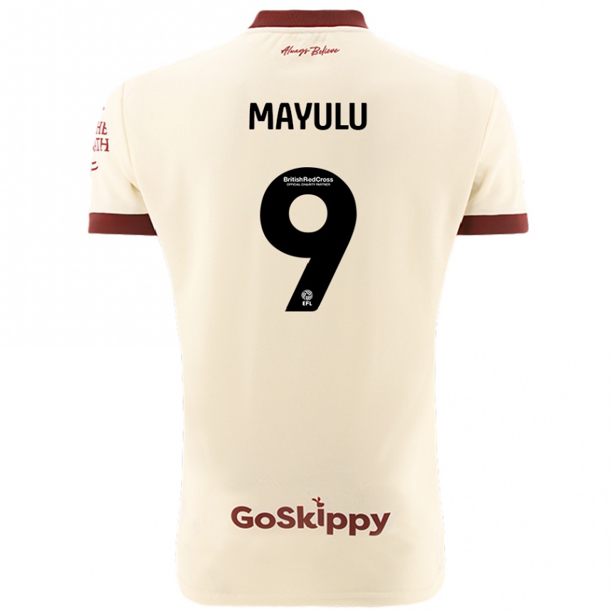 Vyrai Fally Mayulu #9 Kreminė Balta Išvykos Marškinėliai 2024/25 T-Shirt