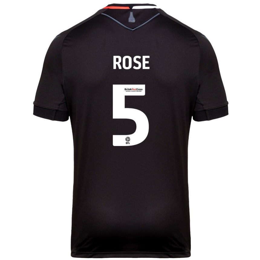 Vyrai Michael Rose #5 Juoda Išvykos Marškinėliai 2024/25 T-Shirt