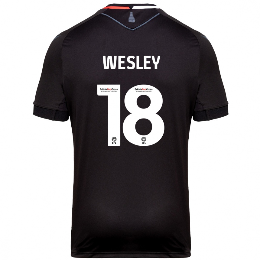 Vyrai Wesley Moraes #18 Juoda Išvykos Marškinėliai 2024/25 T-Shirt