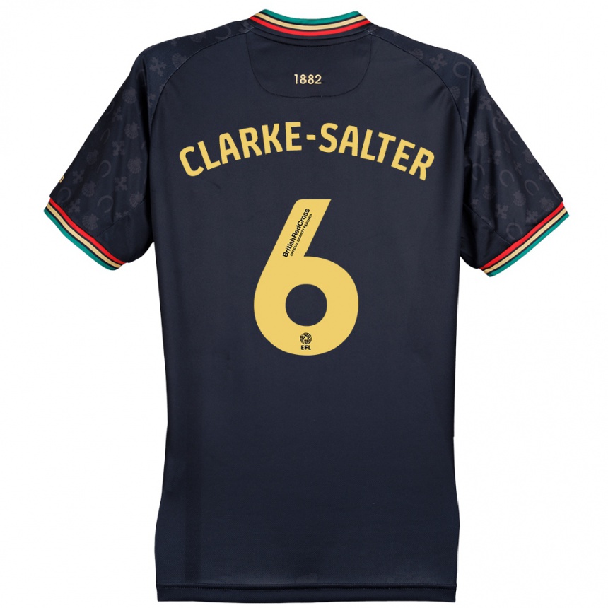 Vyrai Jake Clarke-Salter #6 Tamsiai Tamsiai Mėlyna Išvykos Marškinėliai 2024/25 T-Shirt