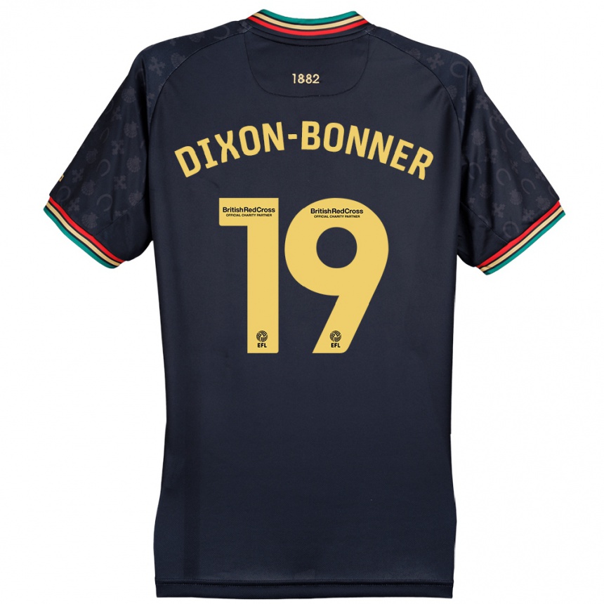 Vyrai Elijah Dixon-Bonner #19 Tamsiai Tamsiai Mėlyna Išvykos Marškinėliai 2024/25 T-Shirt