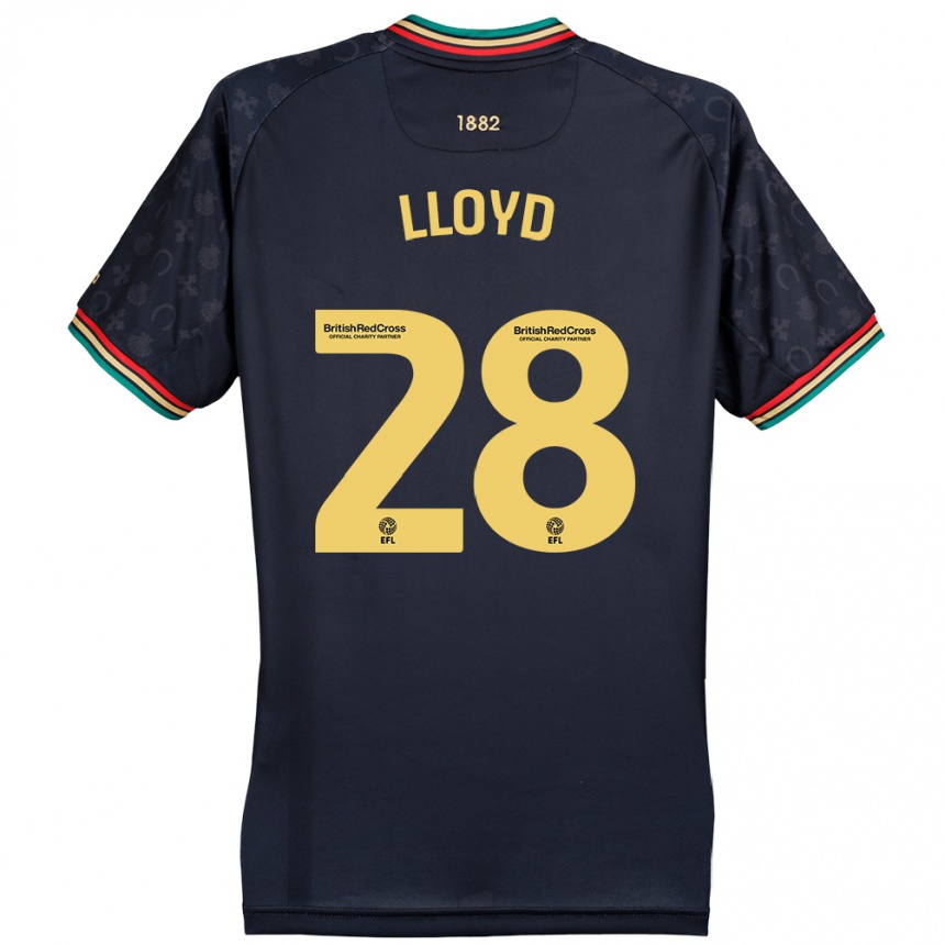 Vyrai Alfie Lloyd #28 Tamsiai Tamsiai Mėlyna Išvykos Marškinėliai 2024/25 T-Shirt