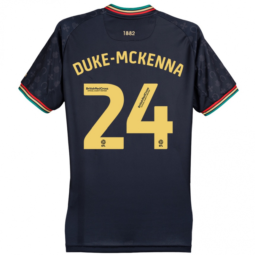 Vyrai Stephen Duke-Mckenna #24 Tamsiai Tamsiai Mėlyna Išvykos Marškinėliai 2024/25 T-Shirt