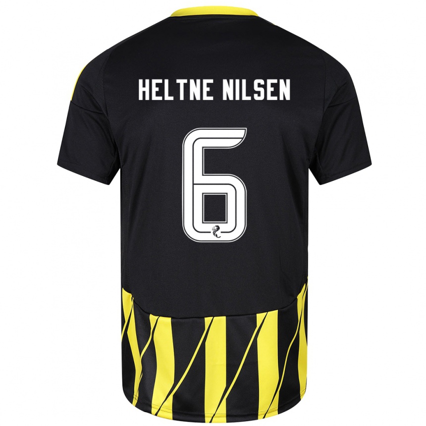 Vyrai Sivert Heltne Nilsen #6 Juoda Geltona Išvykos Marškinėliai 2024/25 T-Shirt