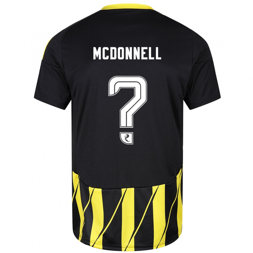 Vyrai Noah Mcdonnell #0 Juoda Geltona Išvykos Marškinėliai 2024/25 T-Shirt