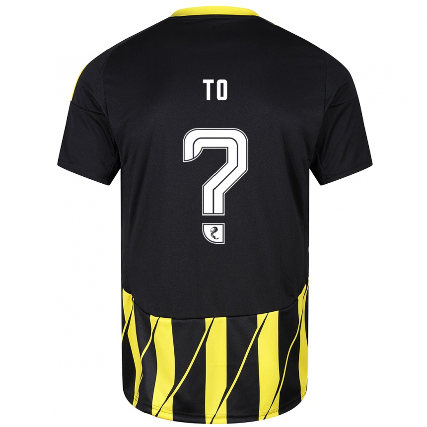 Vyrai Zack To #0 Juoda Geltona Išvykos Marškinėliai 2024/25 T-Shirt