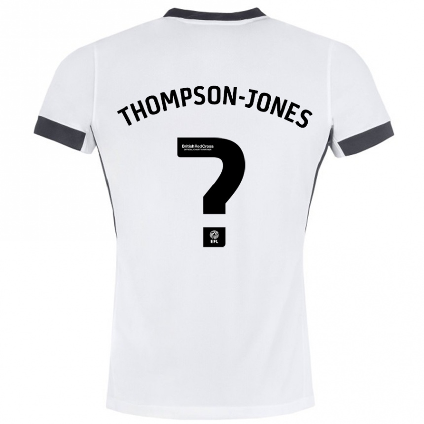 Vyrai Riquelme Thompson-Jones #0 Balta Juoda Išvykos Marškinėliai 2024/25 T-Shirt