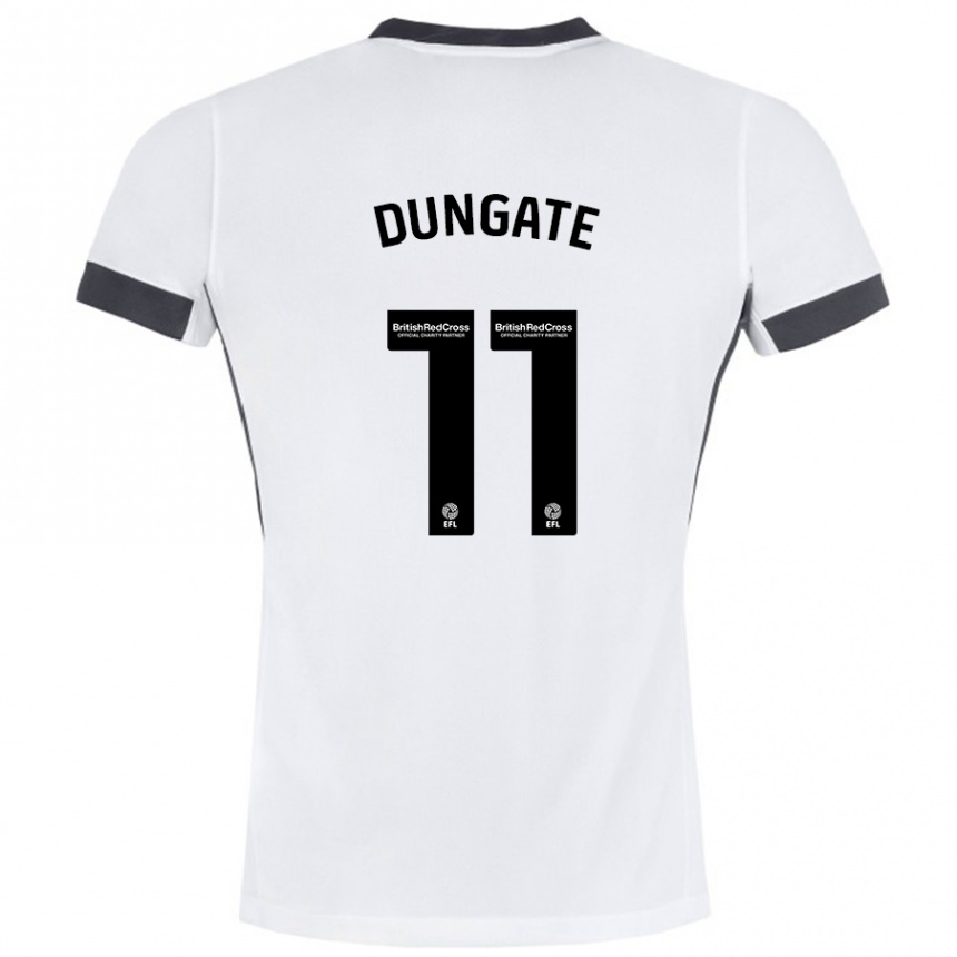 Vyrai Katie Dungate #11 Balta Juoda Išvykos Marškinėliai 2024/25 T-Shirt