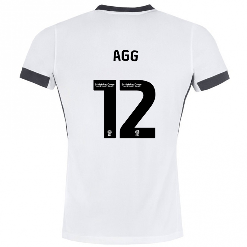 Vyrai Lily Agg #12 Balta Juoda Išvykos Marškinėliai 2024/25 T-Shirt