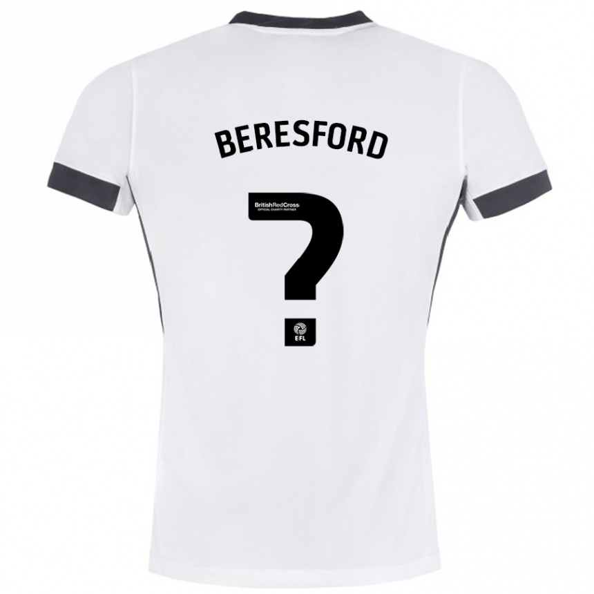 Vyrai Ben Beresford #0 Balta Juoda Išvykos Marškinėliai 2024/25 T-Shirt