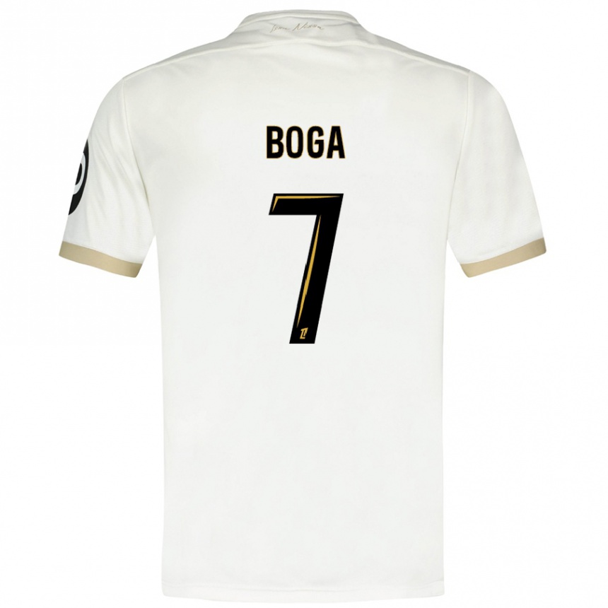 Vyrai Jérémie Boga #7 Baltasis Auksas Išvykos Marškinėliai 2024/25 T-Shirt