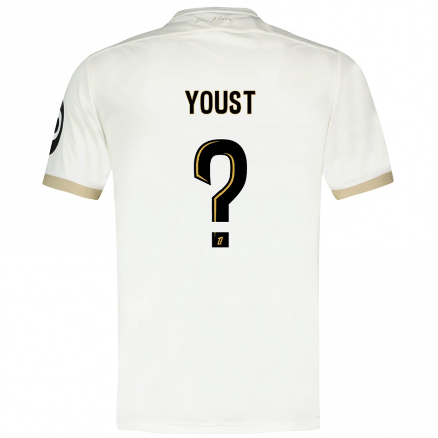 Vyrai Matys Youst #0 Baltasis Auksas Išvykos Marškinėliai 2024/25 T-Shirt